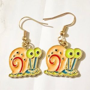 Gary The Snail SpongeBob Metal Earrings